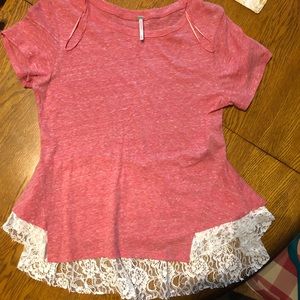 Free People Lace Tee